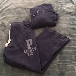 Navy Blue jumpsuit Pink Victoria Secret